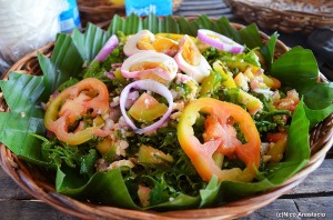Fresh Paco (Fern) Salad with Salted egg.
