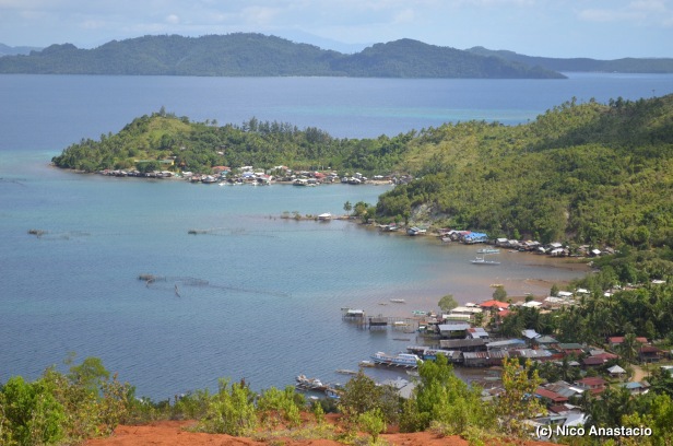 A view of the melgar Bay and community from the peak of Paniog Hill