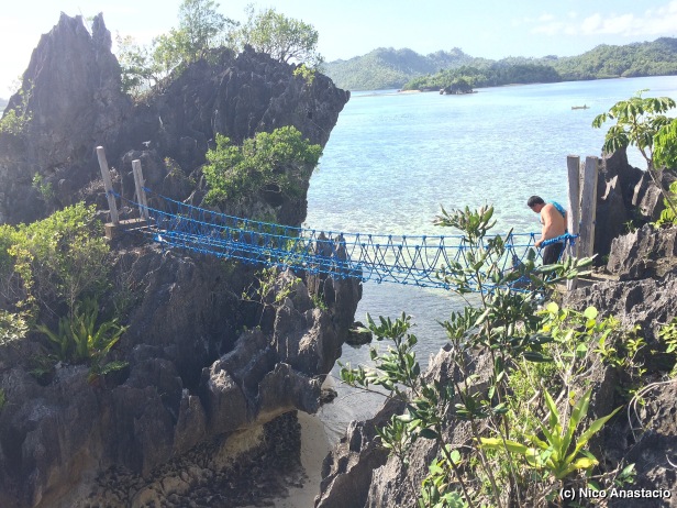 Old hanging bridge within the Aga Islet