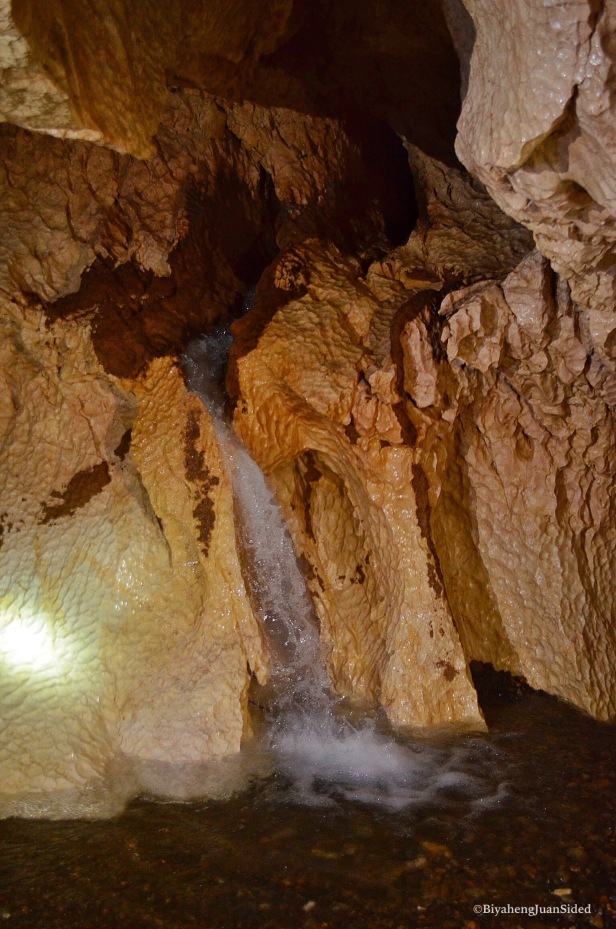 one of the mini falls inside the caves complex